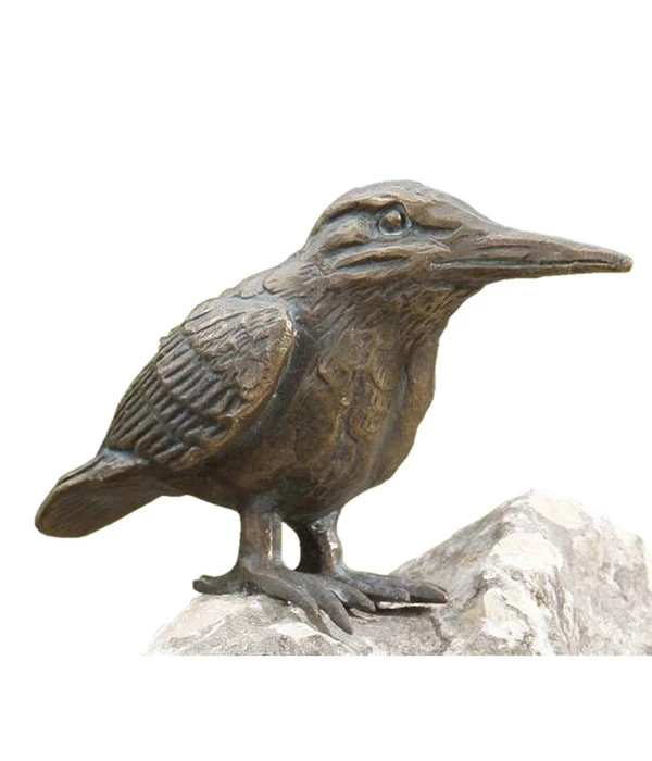 Rottenecker Bronzefigur Eisvogel Auf Mondgestein 3 Rottenecker Bronzefigur Eisvogel Auf Mondgestein