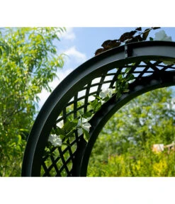 KHW Kunststoff-Gartenbank Mit Rosenbogen Amsterdam, Ca. B174/H207/T49 Cm -Pflanzenglück Geschäft 2548717 WE DE 004 BankAmsterdammanthrazit