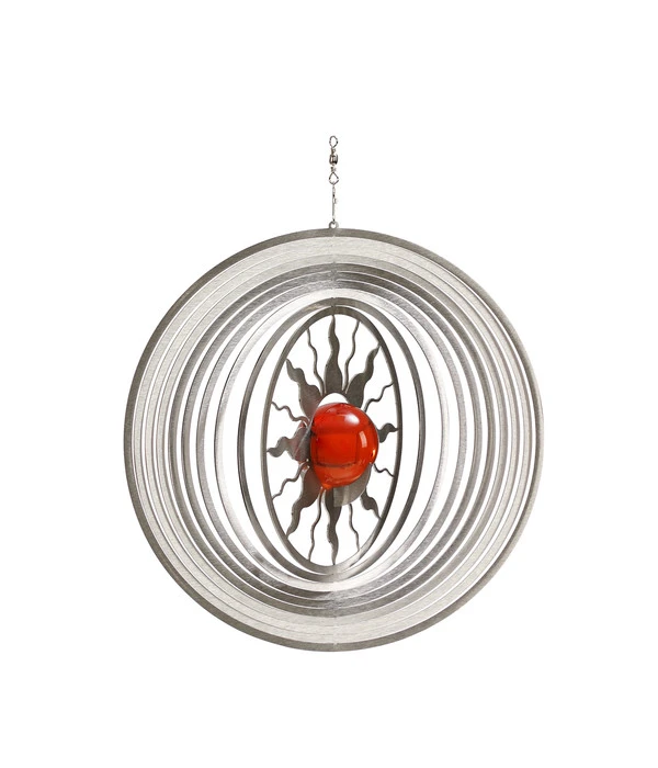 Windspiel Sol Mit Orangener Kugel 3 Windspiel Sol Mit Orangener Kugel