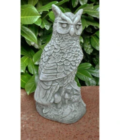 Denscho Stein-Eule, Ca. B20/H40/T22 Cm -Pflanzenglück Geschäft 4298253 WE MO 001 SteinEuleGartenfigurSteindeko