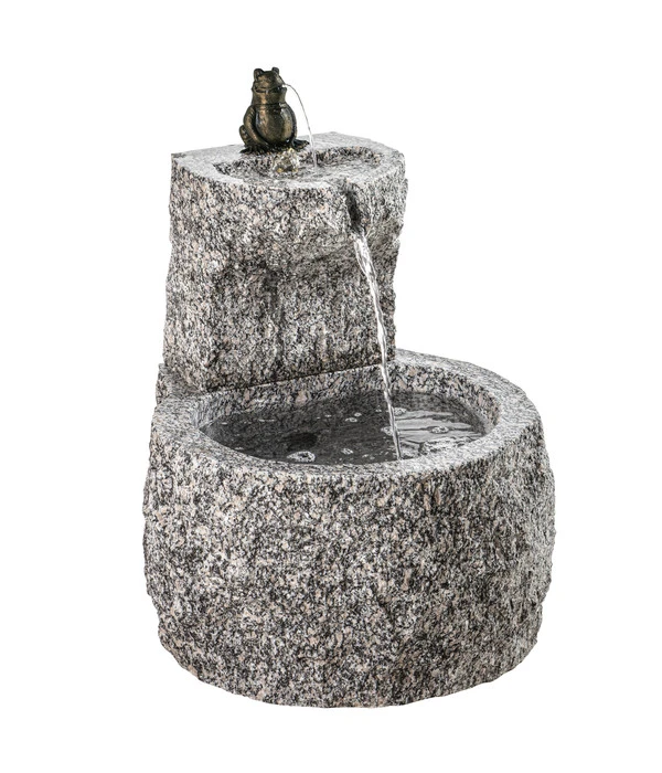 Dehner Granit-Gartenbrunnen Froschkönig, Ca. Ø50/H55 Cm 3 Dehner Granit-Gartenbrunnen Froschkönig, Ca. Ø50/H55 Cm