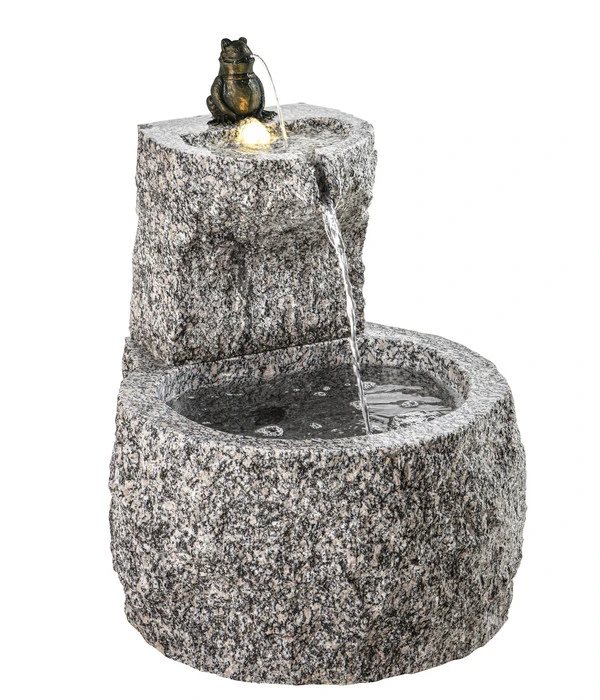 Dehner Granit-Gartenbrunnen Froschkönig, Ca. Ø50/H55 Cm 4 Dehner Granit-Gartenbrunnen Froschkönig, Ca. Ø50/H55 Cm – Bild 2