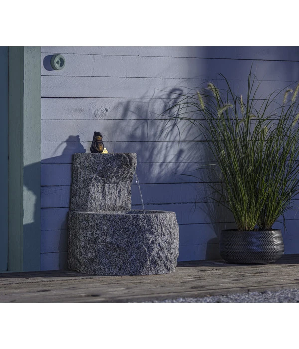Dehner Granit-Gartenbrunnen Froschkönig, Ca. Ø50/H55 Cm 6 Dehner Granit-Gartenbrunnen Froschkönig, Ca. Ø50/H55 Cm – Bild 4