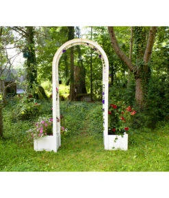 KHW Kunststoff-Rosenbogen, Ca. B174/H207/T43 Cm 10 KHW Kunststoff-Rosenbogen, Ca. B174/H207/T43 Cm -Pflanzenglück Geschäft 5344221 WE MO 002 RosenbogenKastenweiss