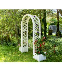 KHW Kunststoff-Rosenbogen, Ca. B174/H207/T43 Cm 11 KHW Kunststoff-Rosenbogen, Ca. B174/H207/T43 Cm -Pflanzenglück Geschäft 5344221 WE MO 003 RosenbogenKastenweiss