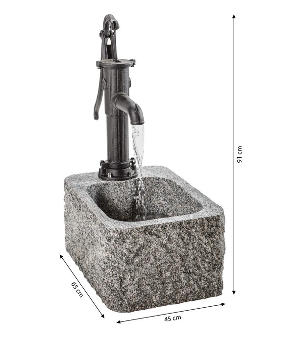 Dehner Granit-Gartenbrunnen Bregenz, Ca. B65/H91/T45 Cm 6 Dehner Granit-Gartenbrunnen Bregenz, Ca. B65/H91/T45 Cm – Bild 4
