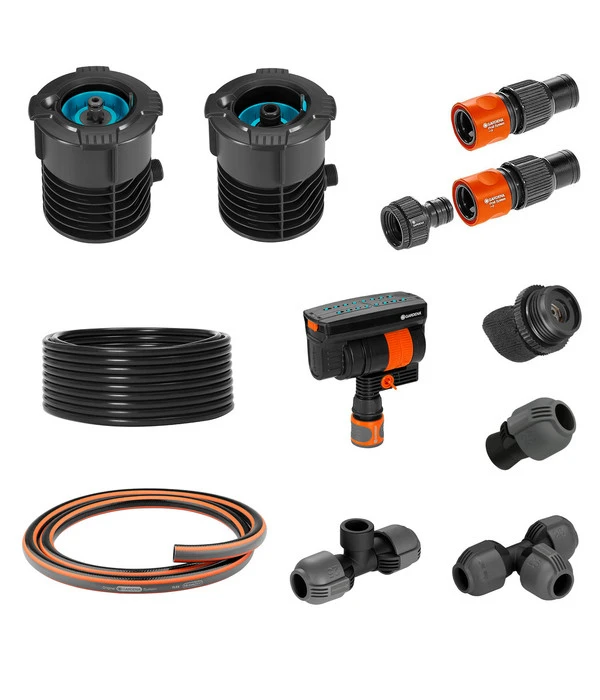GARDENA Sprinklersystem Komplett-Set Pipeline Mit Viereckregner 3 GARDENA Sprinklersystem Komplett-Set Pipeline Mit Viereckregner