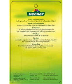 Herbstapfel 'Gravensteiner' 11 Herbstapfel 'Gravensteiner' -Pflanzenglück Geschäft 7657398 HerbstapfelGravensteiner Etikett 2